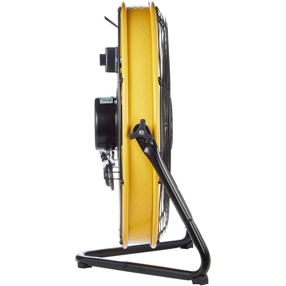 20 in. 3 Speeds Heavy Duty Shroud Floor Fan in Yellow with 1/4 HP Powerful Motor, 6300 CFM (2)
