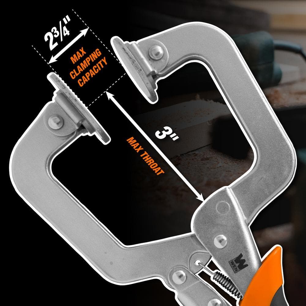 WEN 3 in. Face Clamp for Woodworking and Pocket Hole Joinery (3)