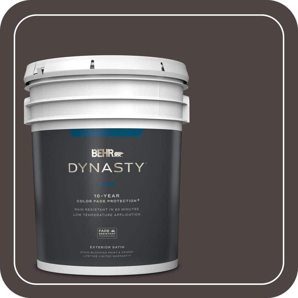 BEHR DYNASTY 5 gal. #N110-7 Black Garnet Satin Enamel Exterior Stain-Blocking Paint & Primer