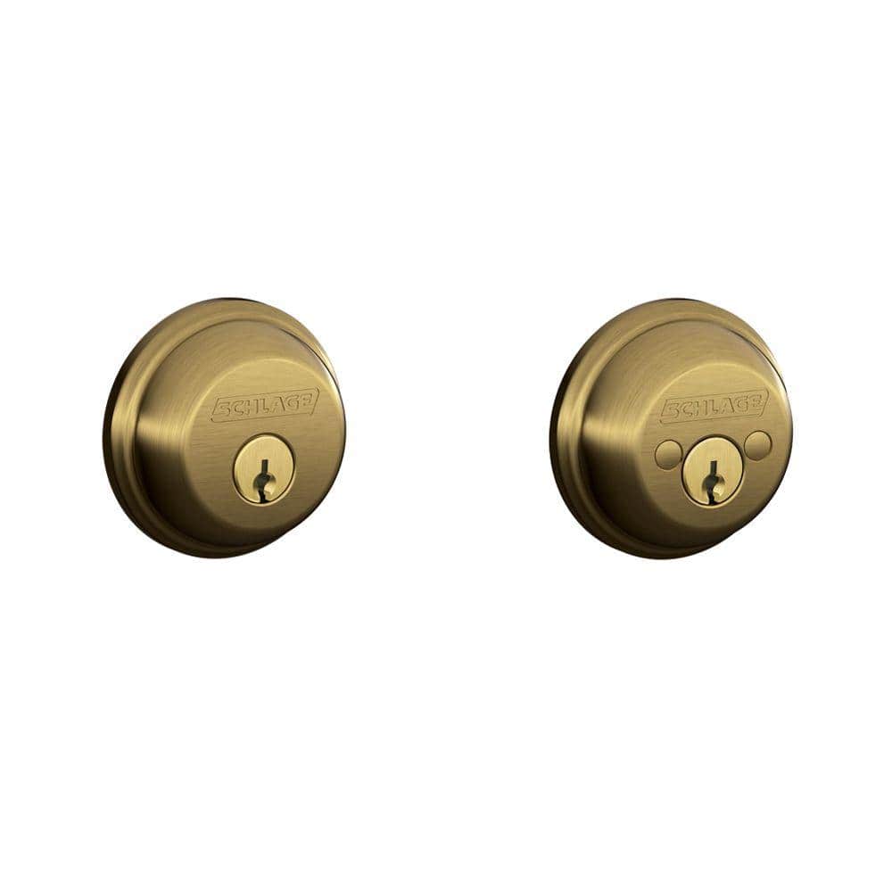 Schlage Double Cylinder Antique Brass Deadbolt (2)