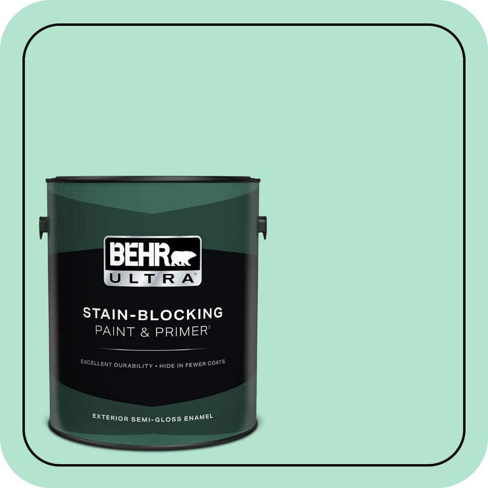 BEHR ULTRA 1 gal. #P420-2 Crystal Rapids Semi-Gloss Enamel Exterior Paint & Primer