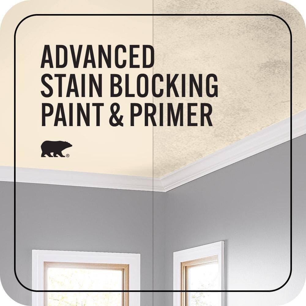 BEHR MARQUEE 1 gal. #YL-W07 Smooth Silk Ceiling Flat Interior Paint & Primer (4)