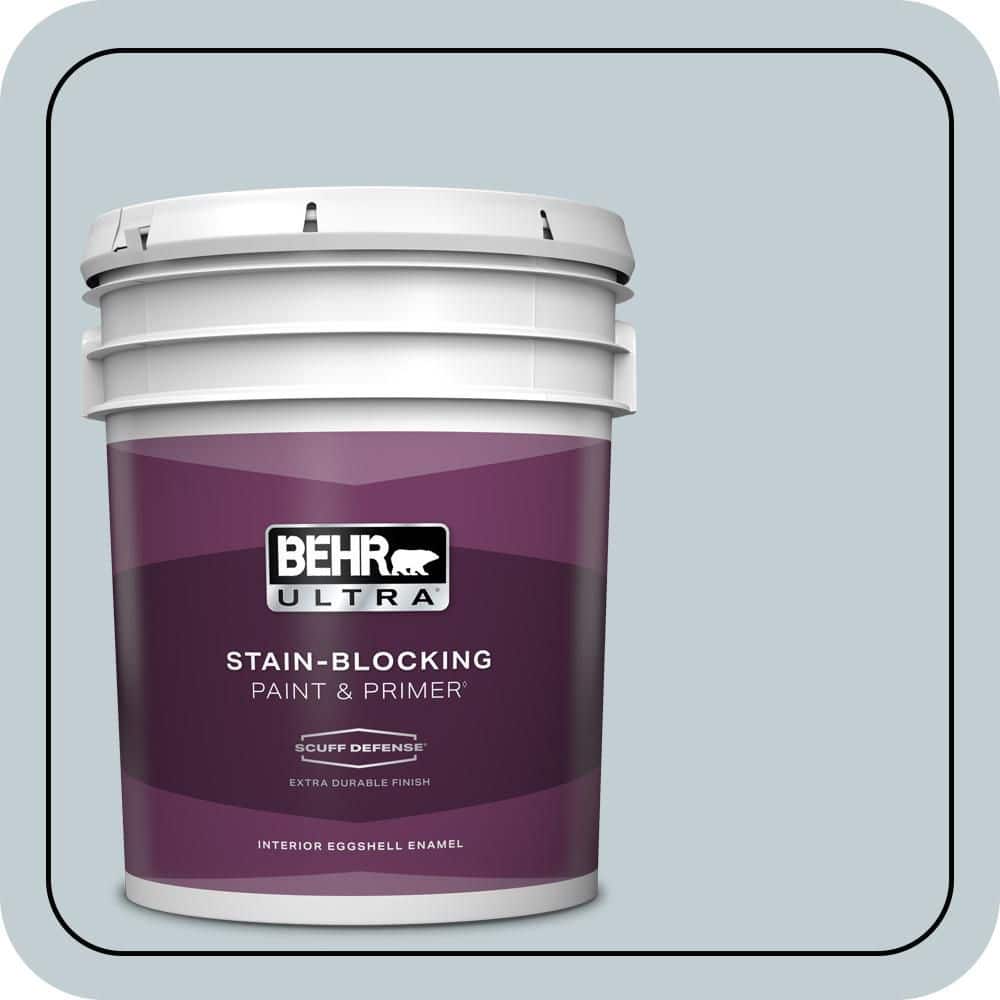 BEHR ULTRA 5 gal. #MQ3-58 Alice White Extra Durable Eggshell Enamel Interior Paint & Primer