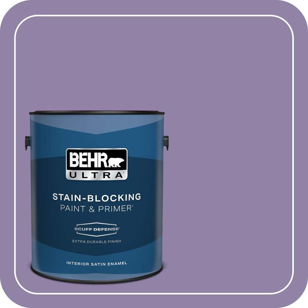 BEHR ULTRA 1 gal. #650D-5 Fabulous Grape Extra Durable Satin Enamel Interior Paint & Primer (1)