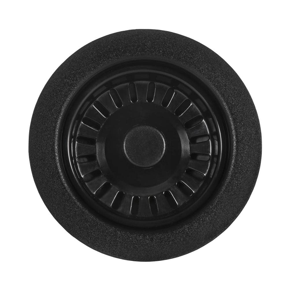 Ruvati 3.5 in. Kitchen Sink Basket Strainer Drain Assembly in Matte Black Finish (1)