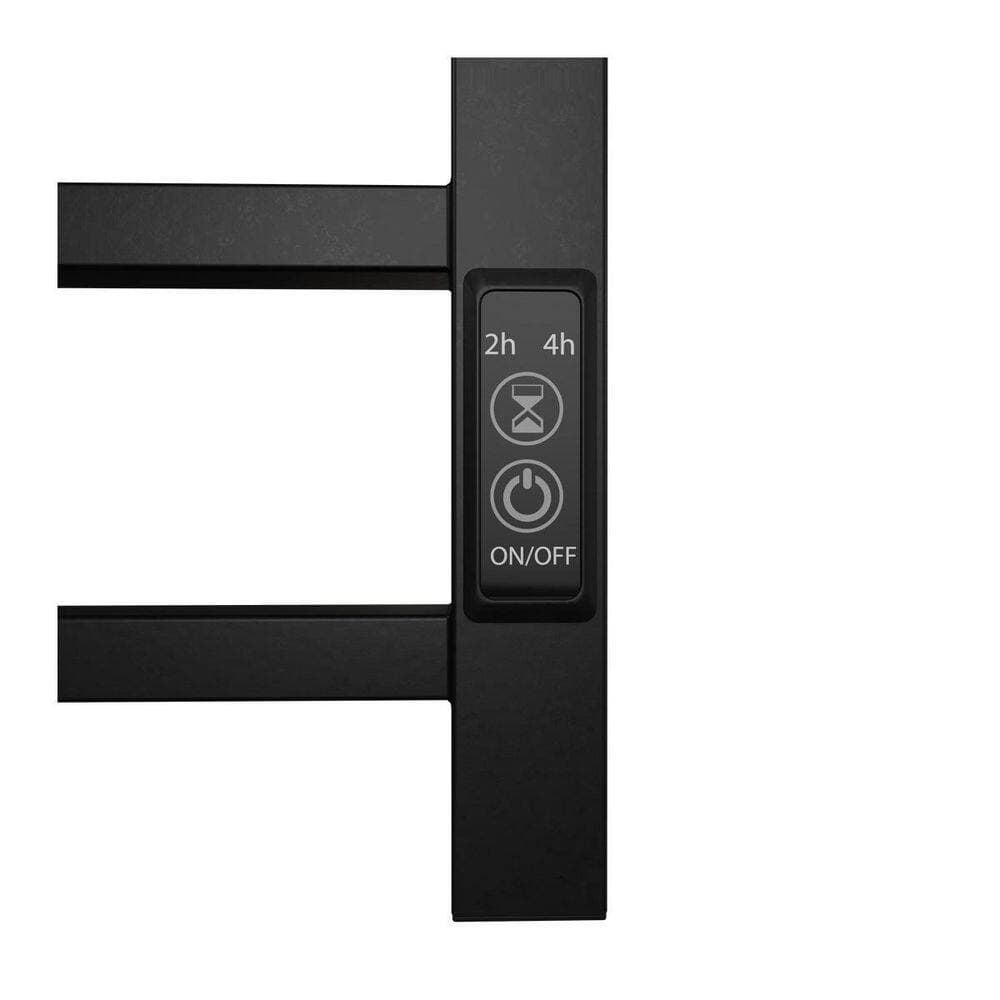 Wudkey 6-Bar Wall Mount Electric Heated Towel Rack with Timer and Overheat Protection in Matte Black (3)