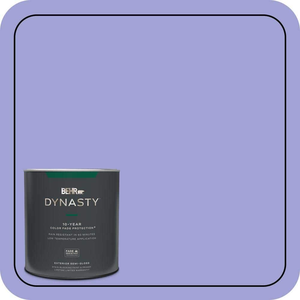 BEHR DYNASTY 1 qt. #P550-4 Water Hyacinth Semi-Gloss Enamel Exterior Stain-Blocking Paint & Primer