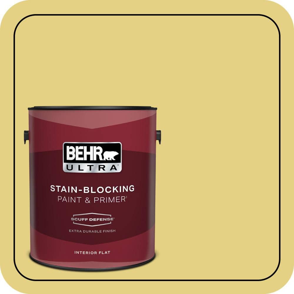 BEHR ULTRA 1 gal. #P330-4 Starfruit Extra Durable Flat Interior Paint & Primer (1)