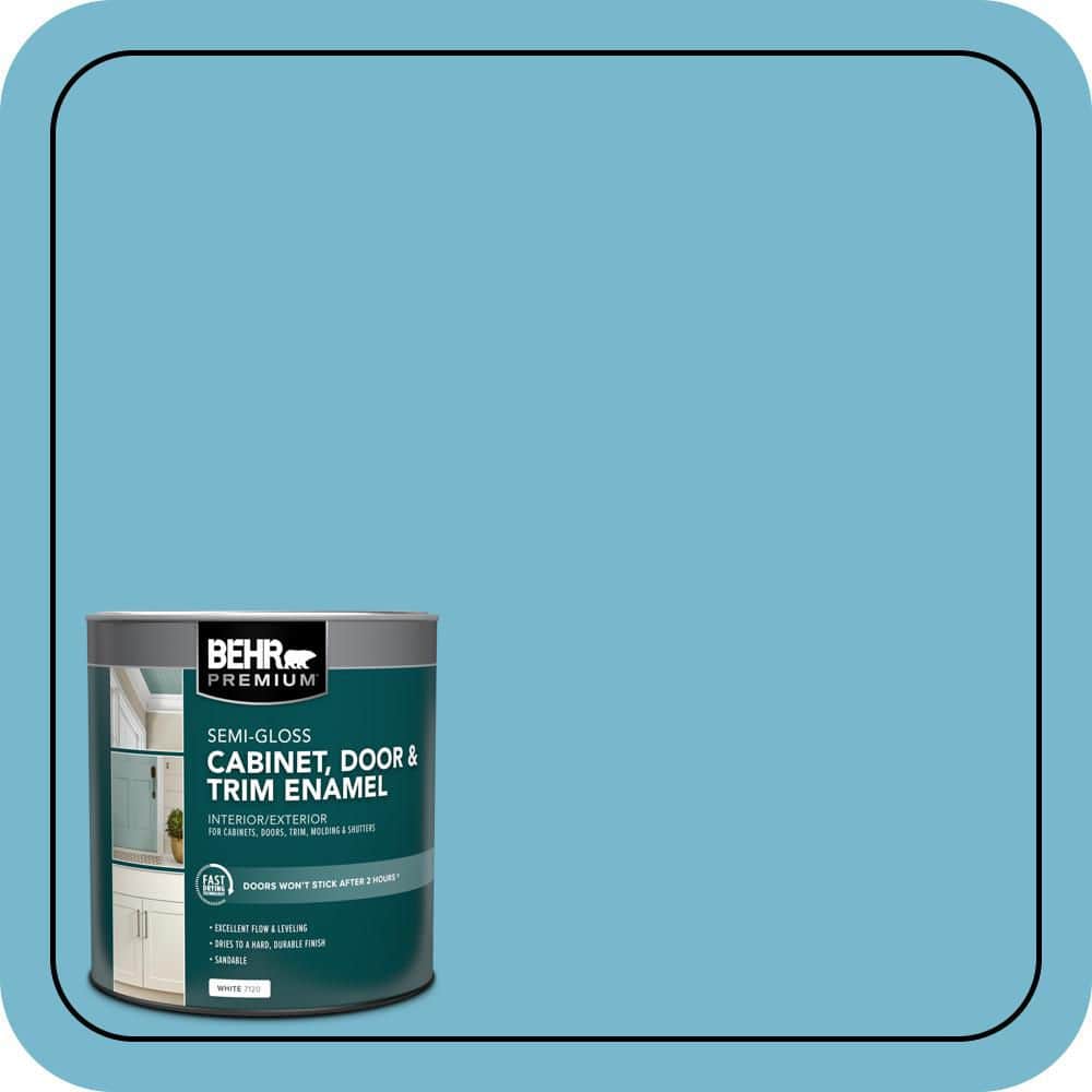 BEHR PREMIUM 1 qt. #M480-4 Below Zero Semi-Gloss Enamel Interior/Exterior Cabinet, Door & Trim Paint