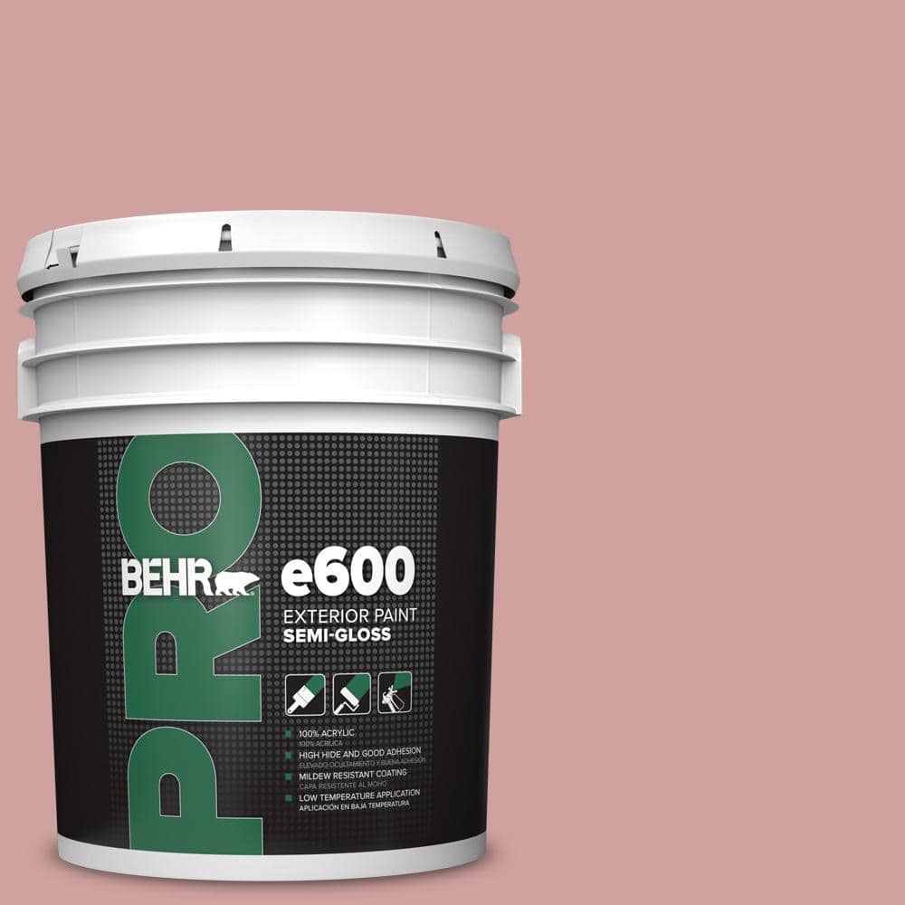 BEHR PRO 5 gal. #S150-3 Rose Pottery Semi-Gloss Exterior Paint