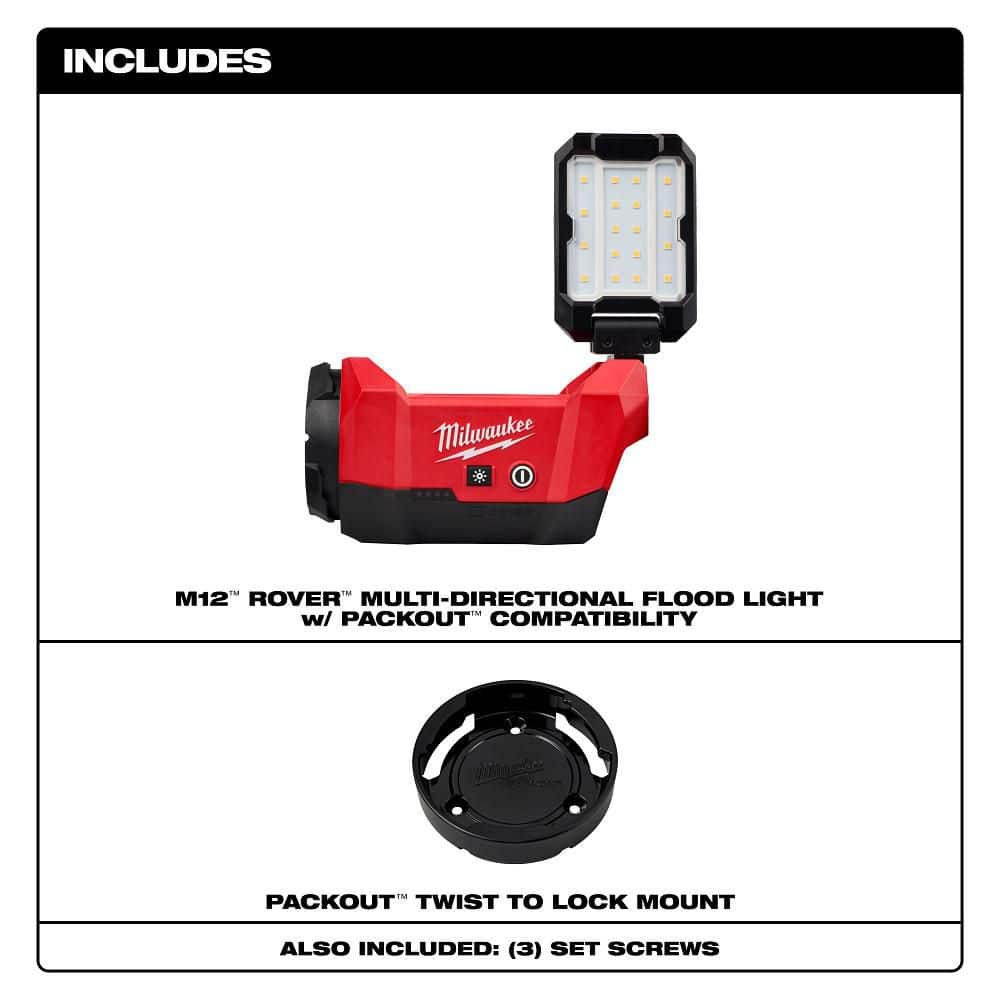 Milwaukee M12 ROVER Multi-Directional Flood Light w/ PACKOUT Compatibility (Tool-Only) (2)