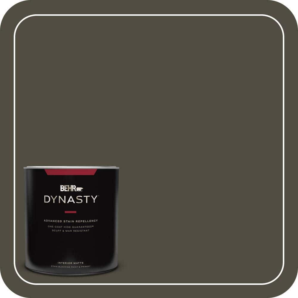 BEHR DYNASTY 1 qt. #S-H-760 Olive Leaf Matte Interior Stain-Blocking Paint & Primer