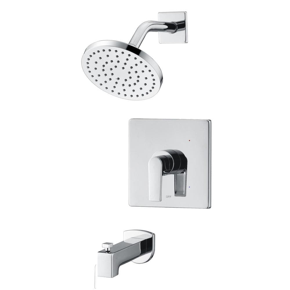 Ultra Faucets Dean Single Handle 1-Spray Tub and Shower Faucet 1.8 GPM with Pressure Balance in. Polished Chrome (Valve Included)