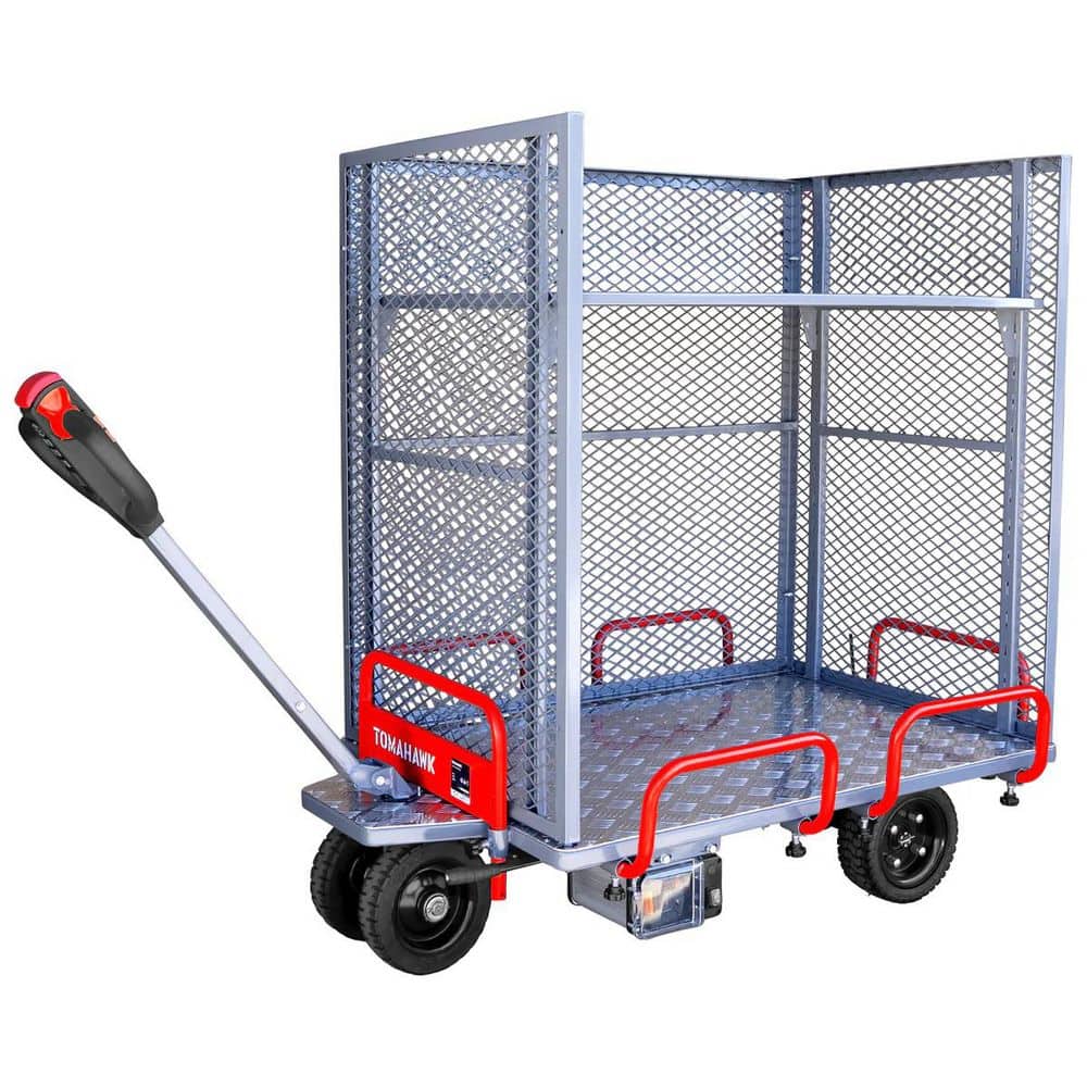 Tomahawk Power Electric Stock Picker Utility Cart, 36V Battery-Powered, 880 lb. Capacity for Warehouses, Auto, and Commercial Storage