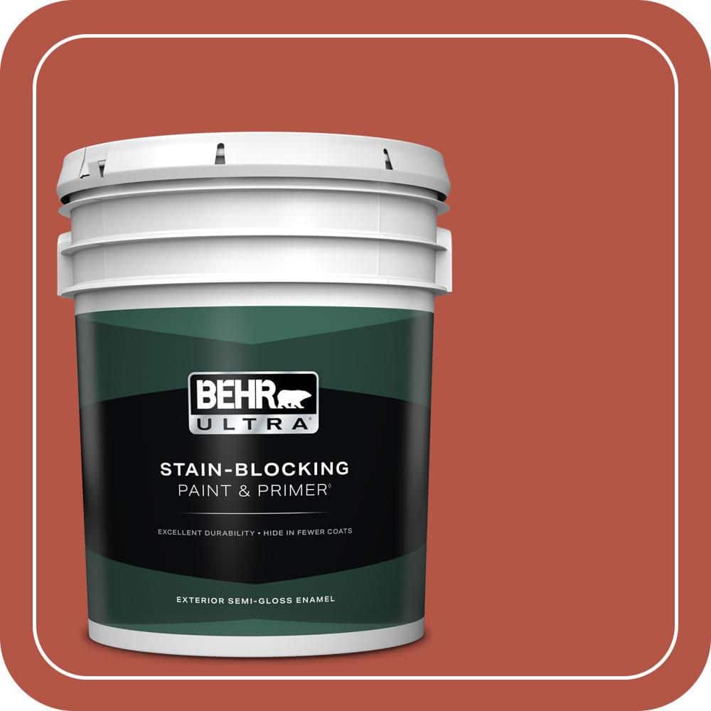 BEHR ULTRA 5 gal. #T17-18 Hot and Spicy Semi-Gloss Enamel Exterior Paint & Primer