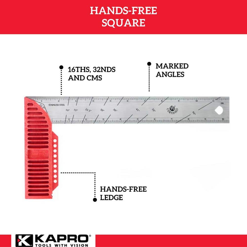 Kapro 12 in. Ledgend Try and Mitre Square with Stainless Steel Blade (2)