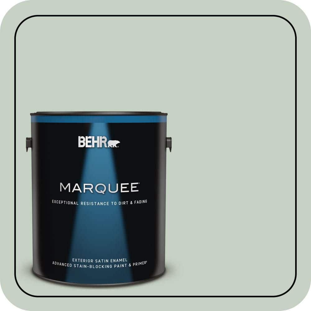 BEHR MARQUEE 1 gal. #N400-2 Frosted Sage Satin Enamel Exterior Paint & Primer