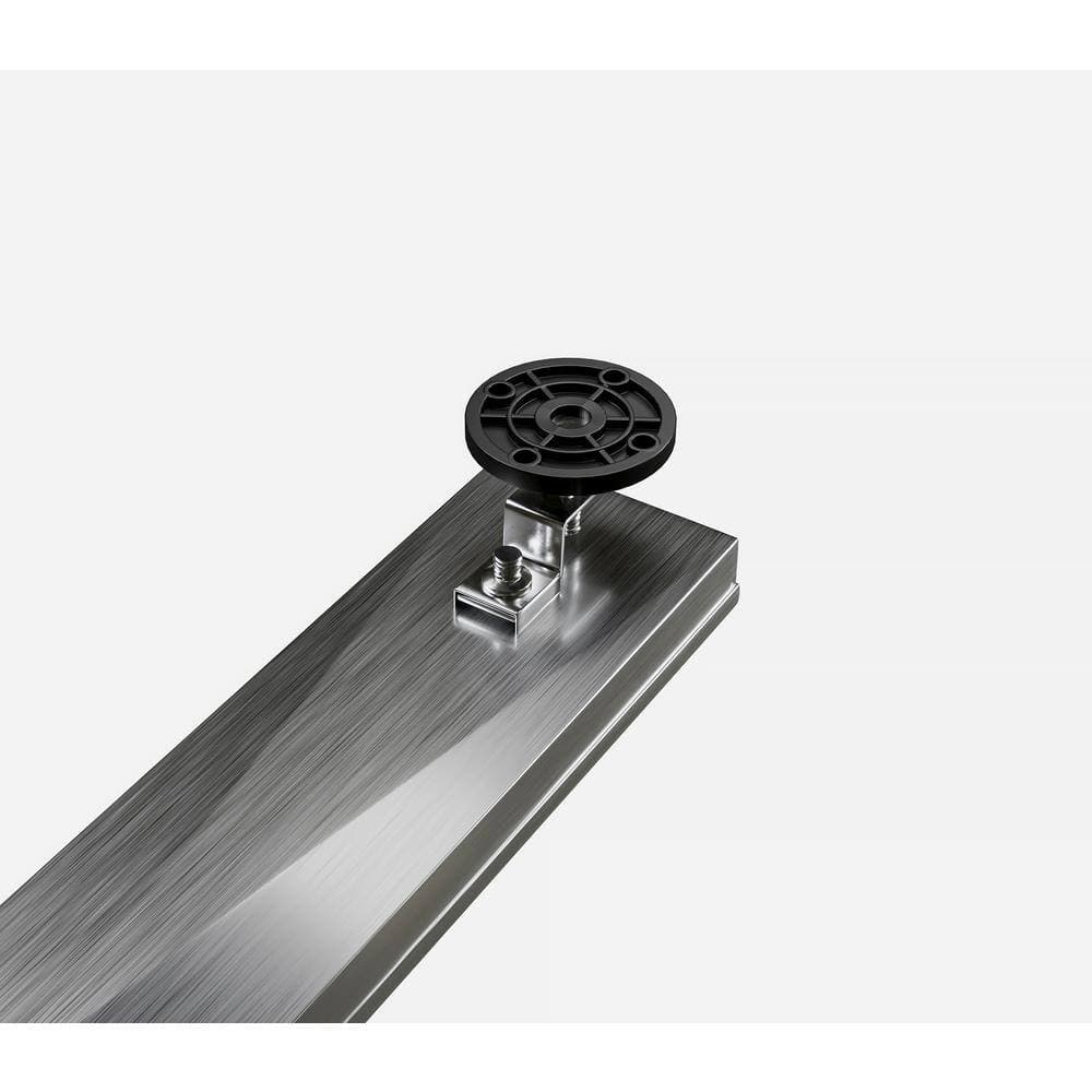 RELN 28 in. Matte Black Linear Shower Drain with Linear Drain Cover (2)