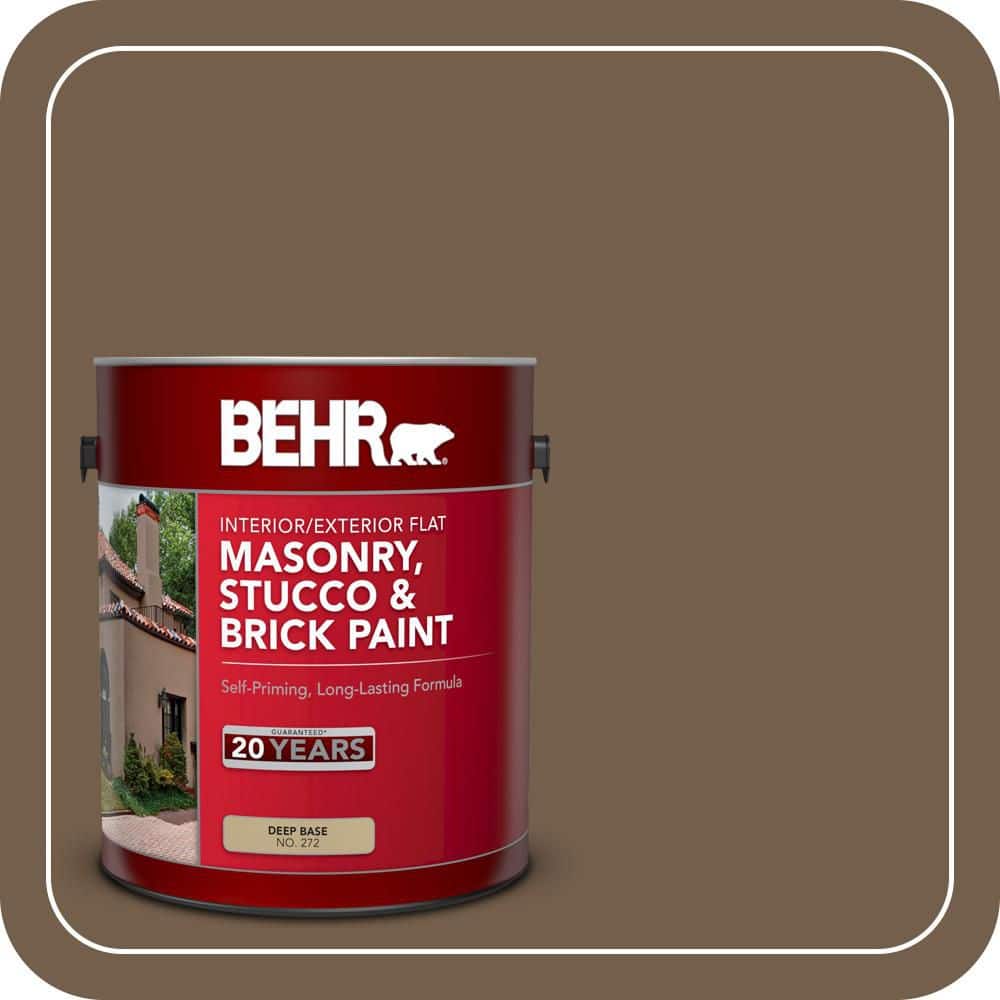 BEHR 1 gal. #MS-46 Chestnut Brown Flat Interior/Exterior Masonry, Stucco and Brick Paint (1)