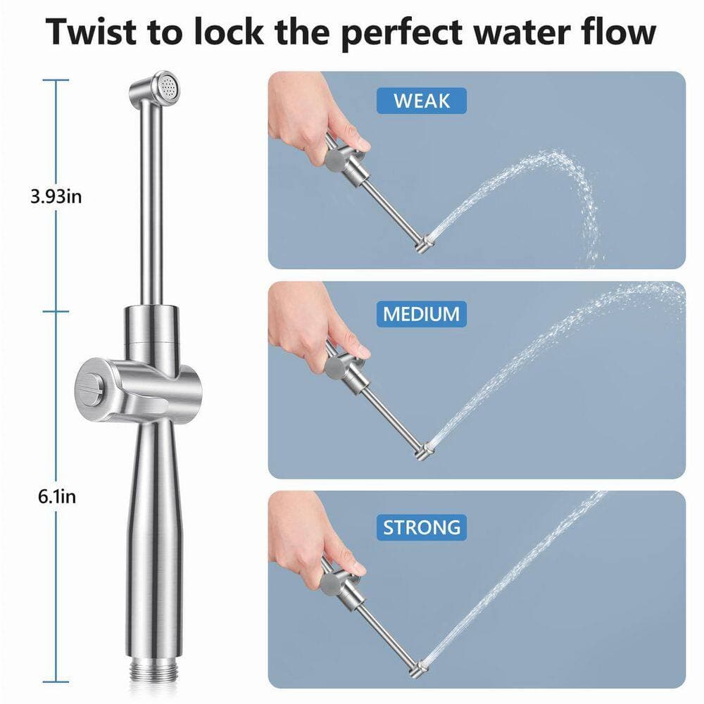 Wudkey Handheld Bidet Sprayer for Toilet, Leak-Proof Stainless Steel Bidet Attachment for Personal Care, Postpartum (3)