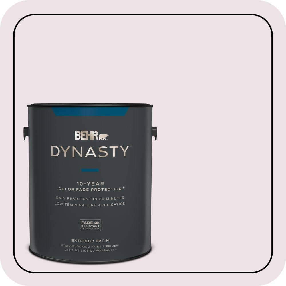 BEHR DYNASTY 1 gal. #670C-2 Petal Dust Satin Enamel Exterior Stain-Blocking Paint & Primer