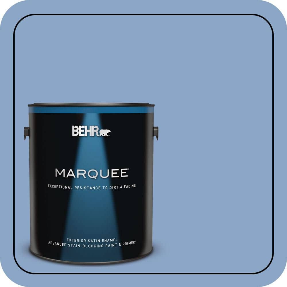 BEHR MARQUEE 1 gal. #590D-4 Romantic Isle Satin Enamel Exterior Paint & Primer