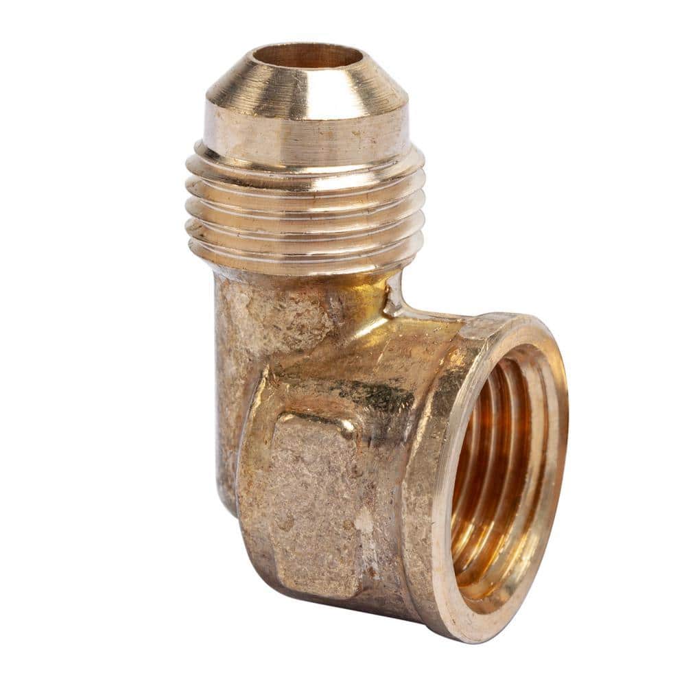 LTWFITTING 3/8 in. Flare 3/8 in. FIP Brass 90-Degree Flare Elbow Fitting (1)