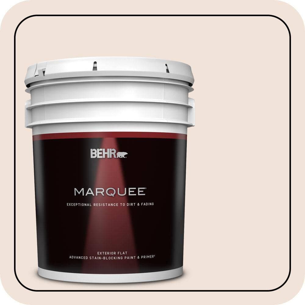 BEHR MARQUEE 5 gal. #RD-W12 Soft Sunrise Flat Exterior Paint & Primer