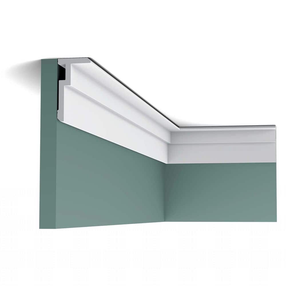ORAC DECOR 2 in. x 3-5/8 in. x 78-3/4 in. Primed White Plain Polystyrene Crown Moulding (3)
