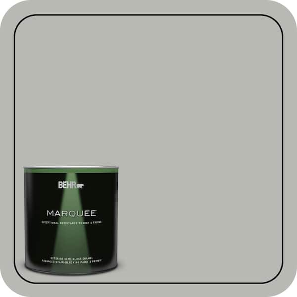 BEHR MARQUEE 1 qt. #PPU18-11 Classic Silver Semi-Gloss Enamel Exterior Paint & Primer (2)