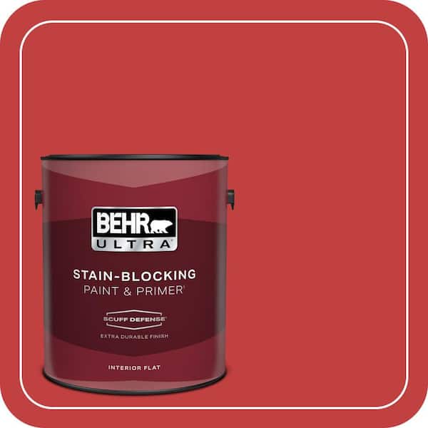 BEHR PREMIUM PLUS #150B-7 Poinsettia Flat Low Odor & Primer (2)