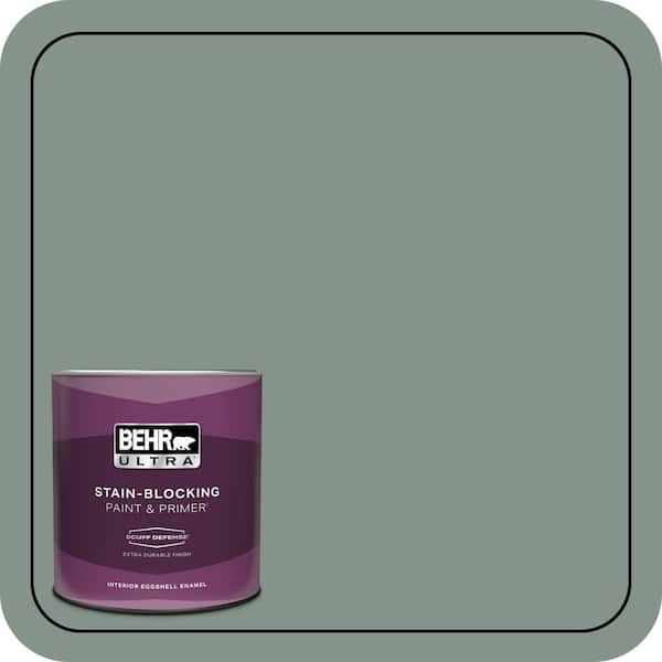 BEHR ULTRA 1 qt. #460F-4 Wethersfield Moss Extra Durable Eggshell Enamel Interior Paint & Primer (2)