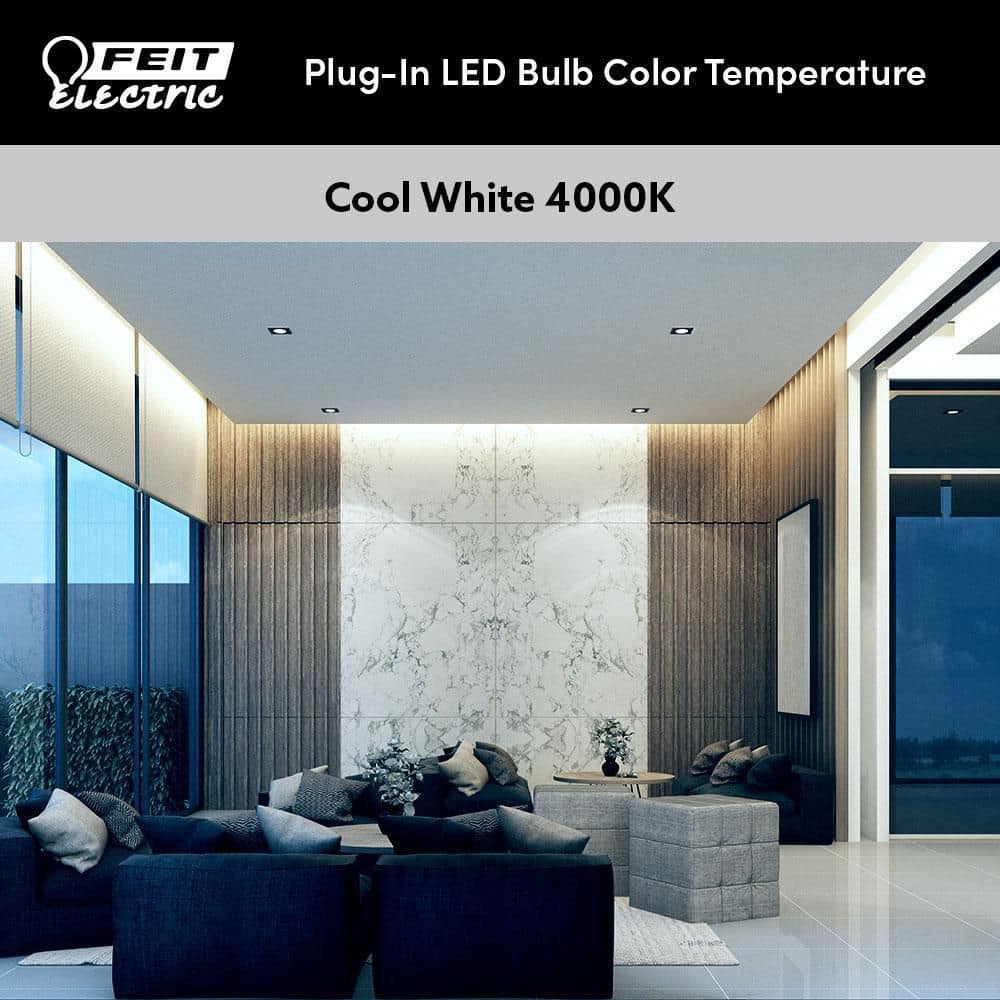 Feit Electric 26-Watt Equivalent PL Tritube CFLNI 4-Pin Plug-In GX24Q-3 Base CFL Replacement LED Light Bulb, Cool White 4100K (1-Pack) (4)