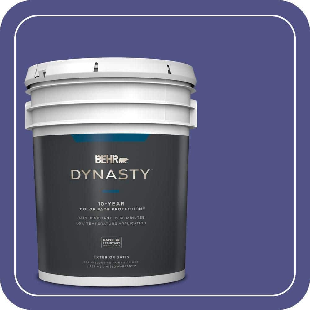 BEHR DYNASTY 5 gal. #P550-7 Purple Prince Satin Enamel Exterior Stain-Blocking Paint & Primer