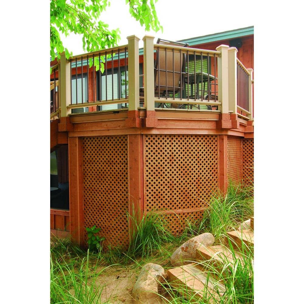 Veranda 4 ft. x 8 ft. Sierra Cedar Privacy Vinyl Lattice Panel (2)