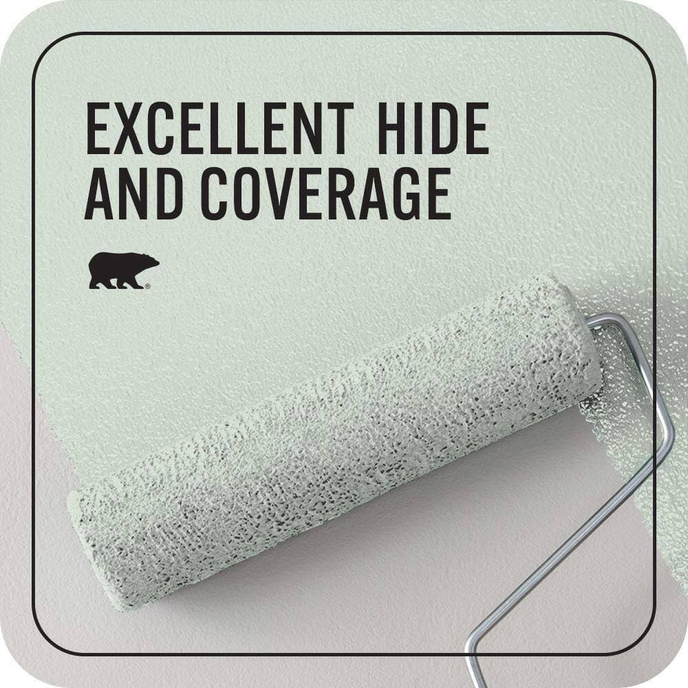 BEHR PREMIUM PLUS 1 qt. #S410-1 River Mist Flat EcoMix Plant-Based Interior Paint & Primer (2)