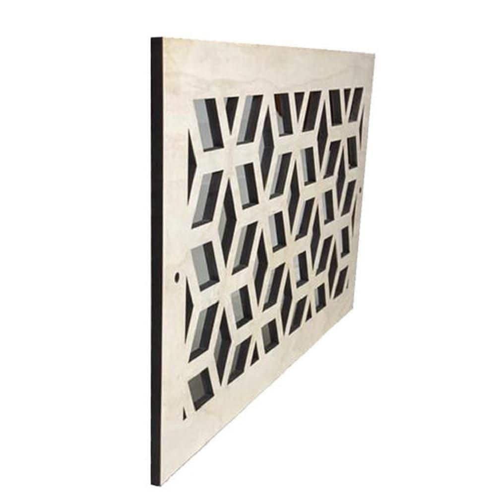 STELLAR Cubes Wall And Ceiling Registers 2x8 (Duct Opening) 4x10 Overall Size - Wooden Screw-in Decorative Vent Cover (2)