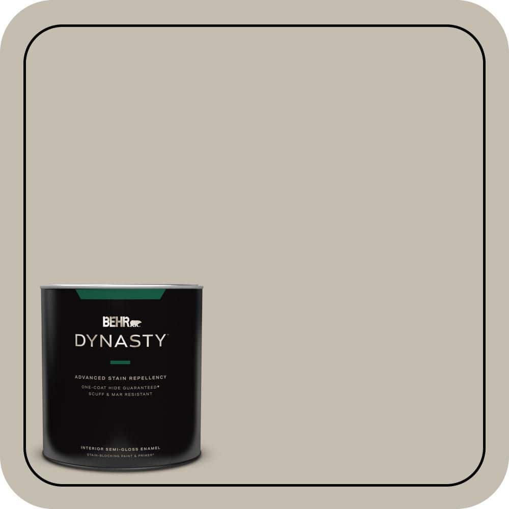 BEHR DYNASTY 1 qt. #N320-3 Tanglewood One-Coat Hide Semi-Gloss Enamel Interior Stain-Blocking Paint & Primer