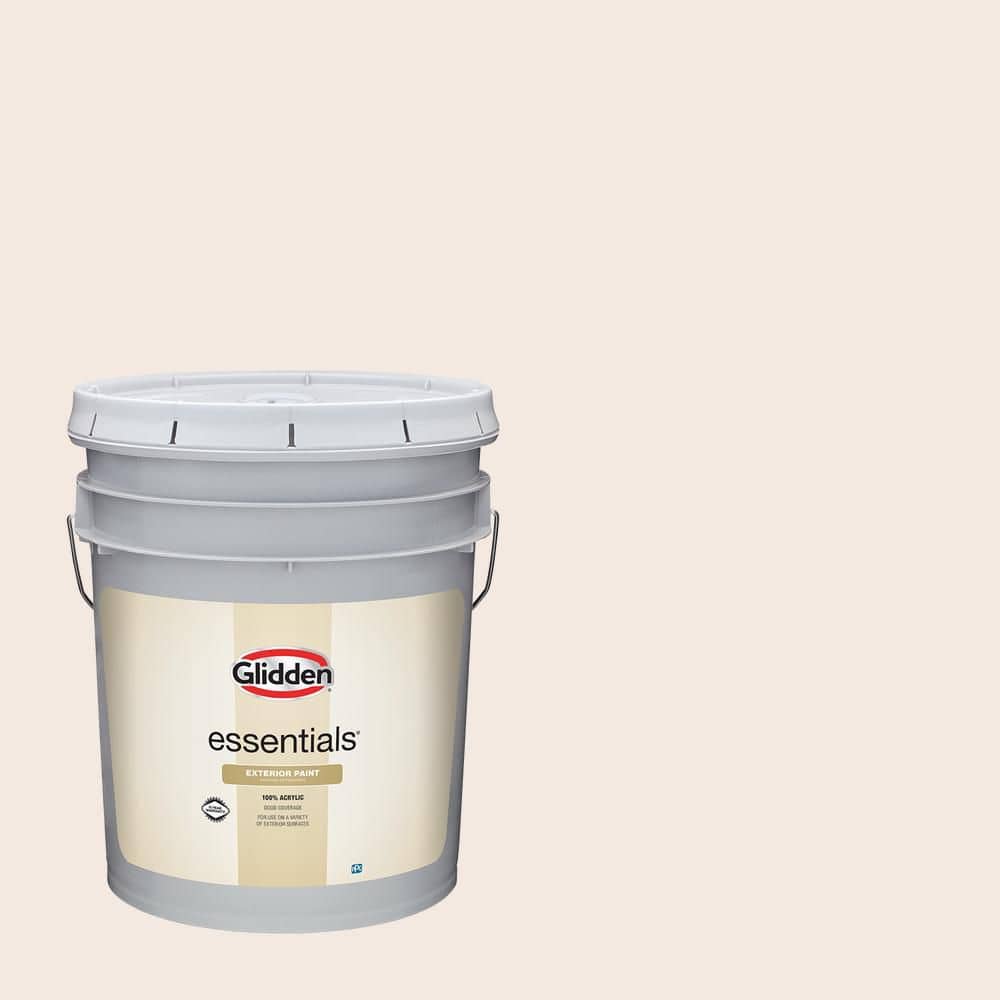 Glidden Essentials 5 gal. PPG1193-1 Scalloped Shell Satin Exterior Paint