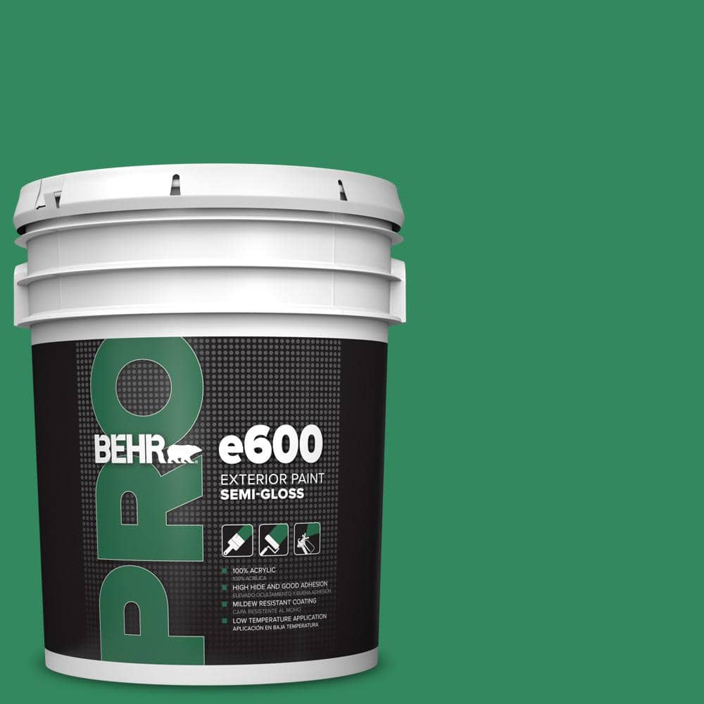 BEHR PRO 5 gal. #P420-6 Exquisite Emerald Semi-Gloss Exterior Paint