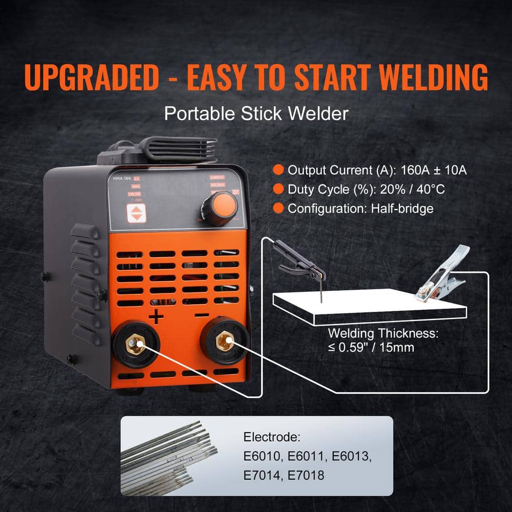 VEVOR 160 Amp Electric A/C 110V/220V Stick Welder Stick and Plastic ARC Welding Machine Hot Start Anti-Stick for Car Repair (2)