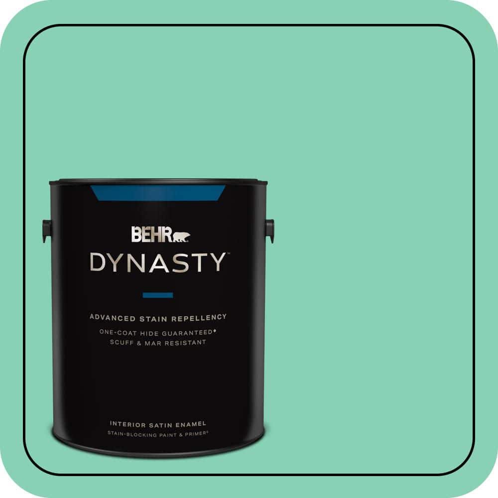 BEHR DYNASTY 1 gal. #P420-3 Tropical Trail Satin Enamel Interior Stain-Blocking Paint and Primer