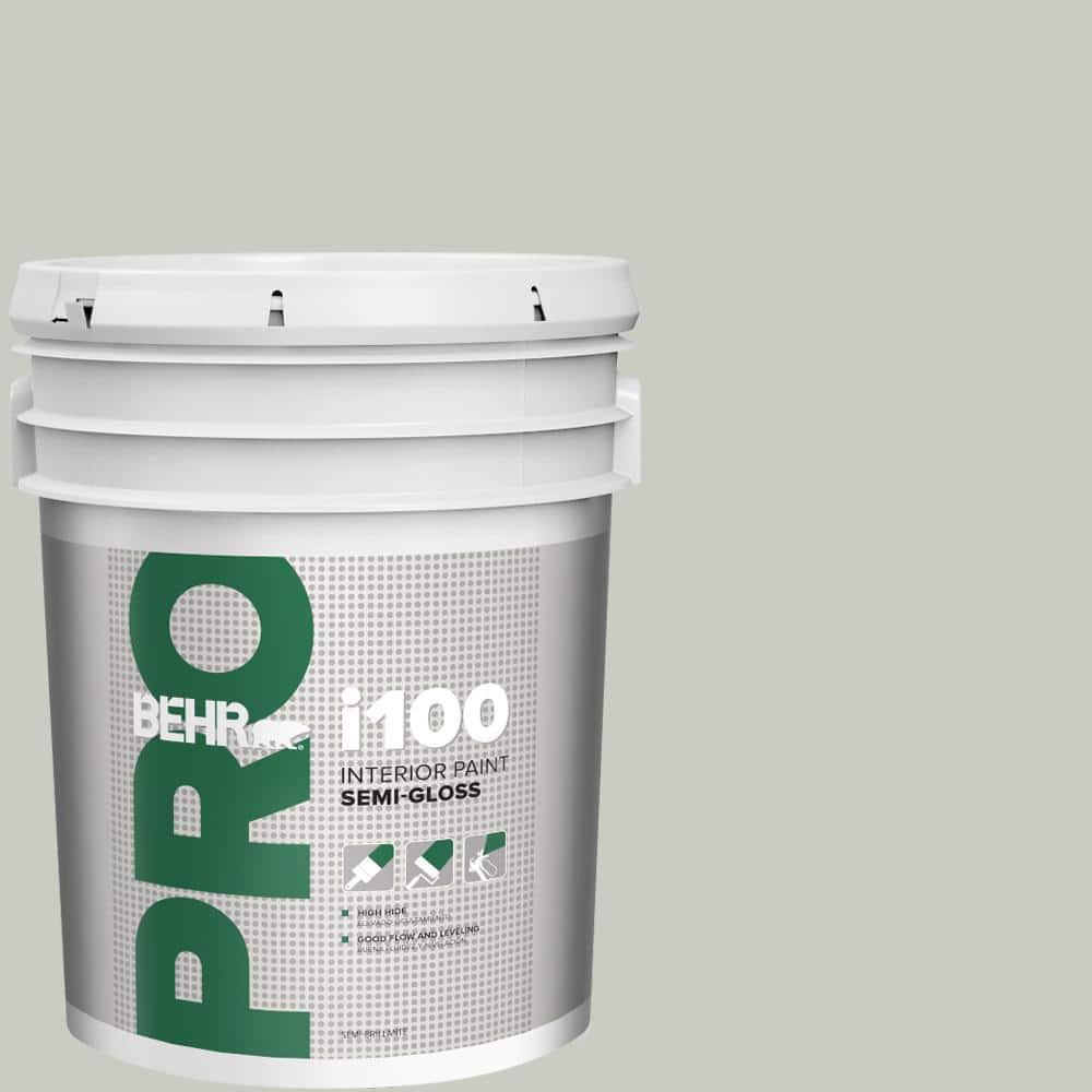 BEHR PRO 5 gal. #N380-2 Heath Gray Semi-Gloss Interior Paint
