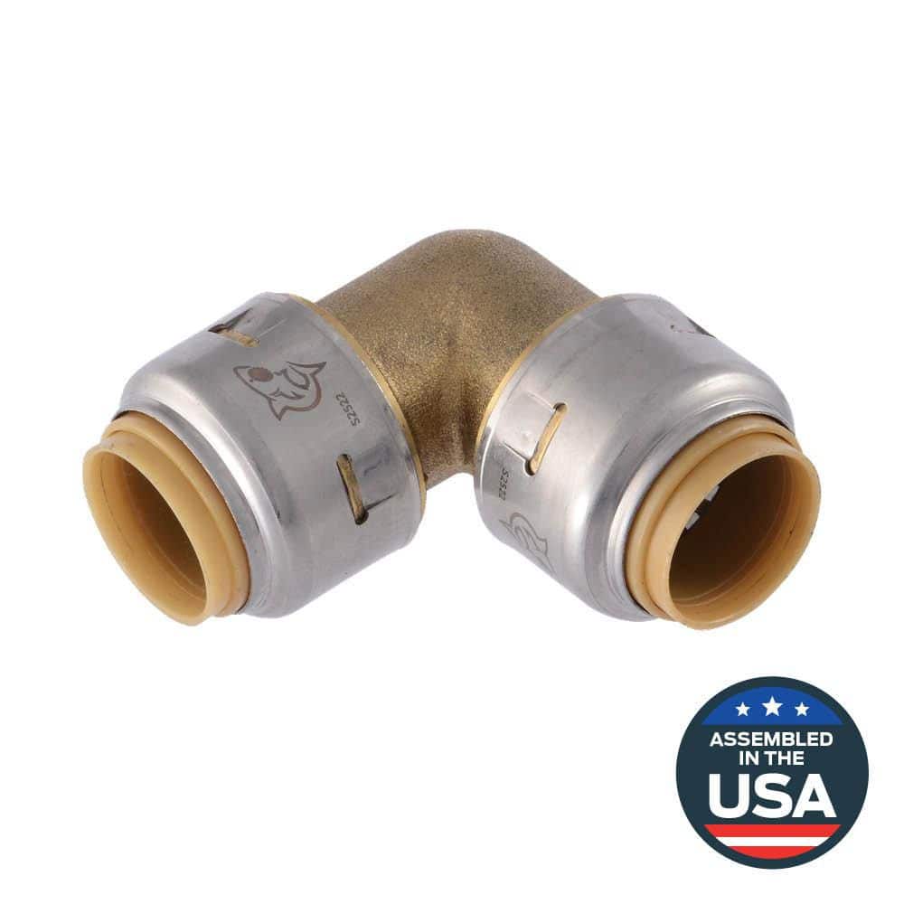 SharkBite Max 1/2 in. Brass 90-Degree Push-to-Connect Elbow Fitting