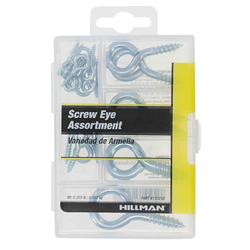 Hillman Small Zinc Screw Eye Assorted Kit (20-Pack) (1)