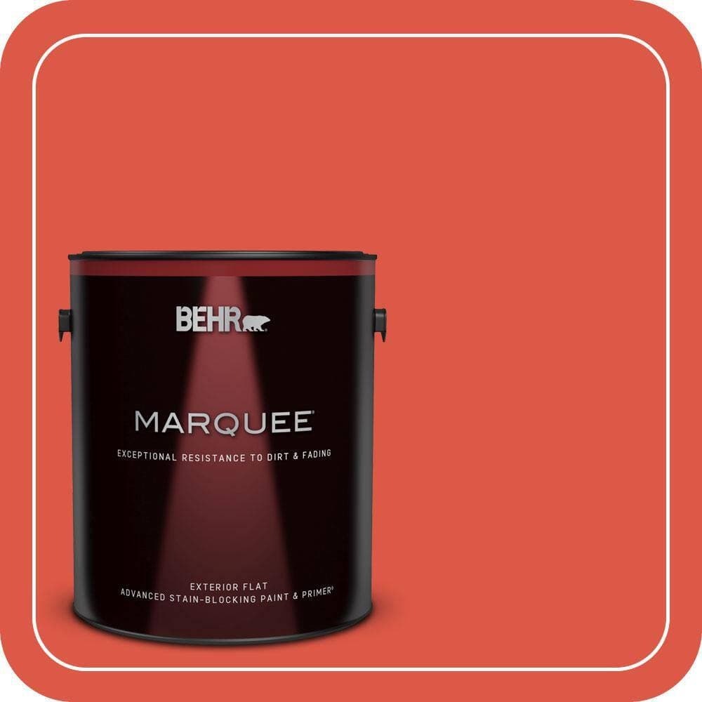 BEHR MARQUEE 1 gal. #T12-7 Red Wire Flat Exterior Paint & Primer