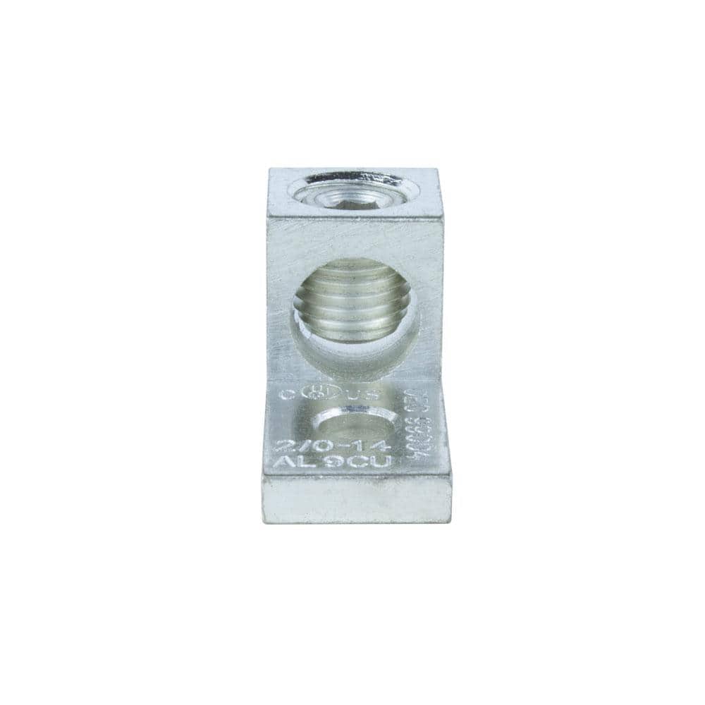 Commercial Electric 14 AWG to 2/0 AWG Dual Rated Mechanical Lug with 1 Conductor and 1 Hole Mount (2-Pack) (1)