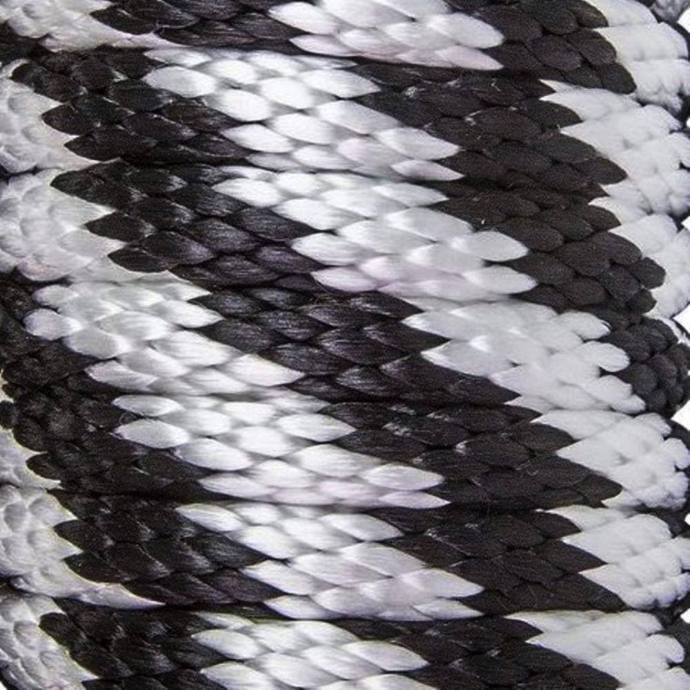 KingCord 5/8 in. x 200 ft. Polypropylene Multi-Filament Solid Braid Derby Rope, Black/White (2)
