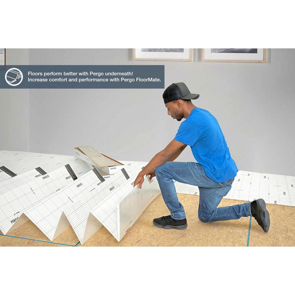 Pergo FloorMate 100 sq. ft. 4 ft. x 25 ft. x 118.11 mm T Premium Foam Underlayment for Laminate, Engineered Hardwood (3)