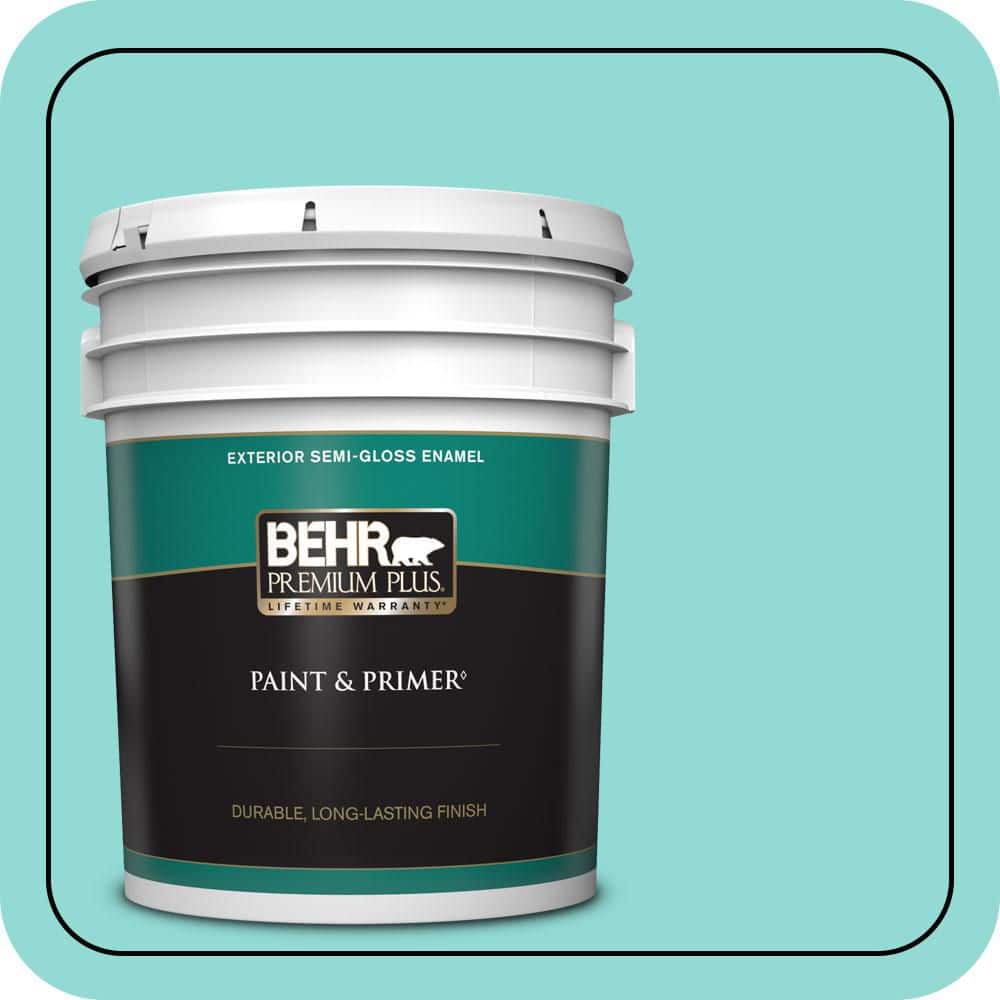BEHR PREMIUM PLUS 5 gal. #490A-3 Sweet Rhapsody Semi-Gloss Enamel Exterior Paint & Primer